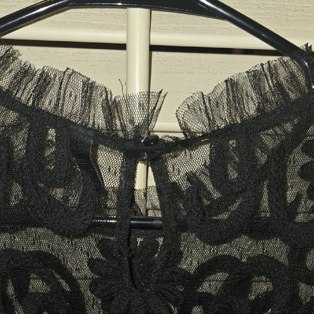 Zara Black Lace Sleeveless Blouse - Picture 7 of 7